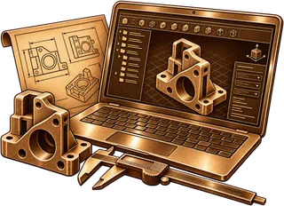 3D CAD design and modelling